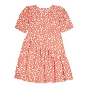 Wonder nation coral and white asymmetrical dress